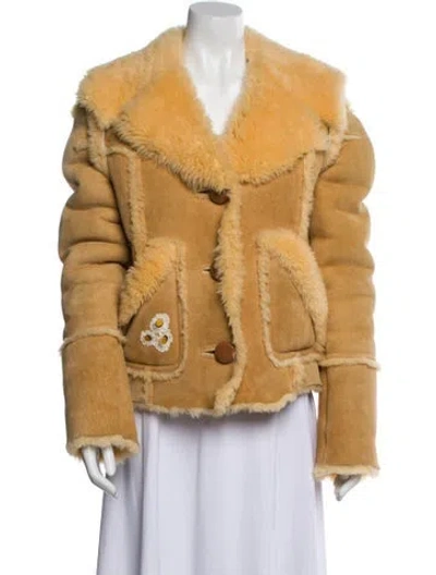 Pre-owned Coach Fur Jacket In Brown