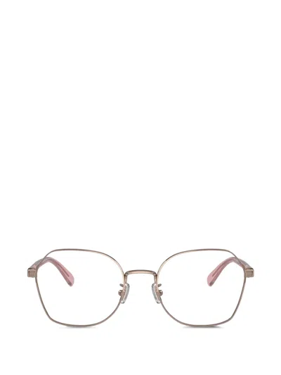 Coach Geometric-frame Glasses In Pink