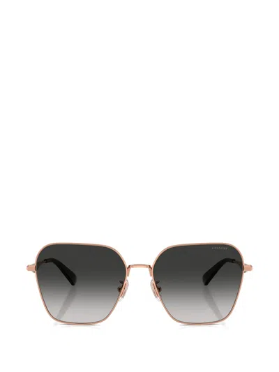 Coach Geometric-frame Sunglasses In Gray