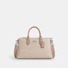Coach Georgia Satchel Bag In Signature Canvas In Beige