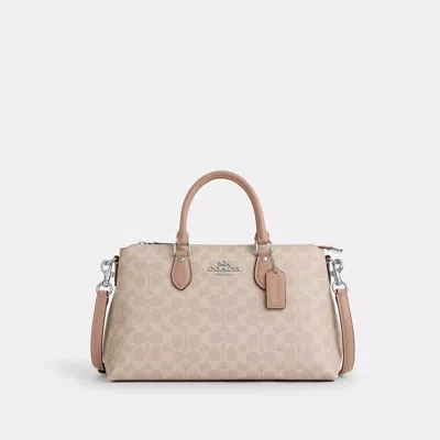 Coach Georgia Satchel Bag In Signature Canvas In Neutral