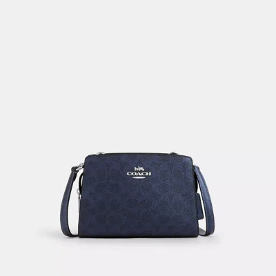 Coach Gia Crossbody Bag In Signature Canvas In Blue