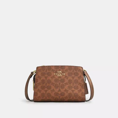 Coach Gia Crossbody Bag In Signature Canvas In Brown
