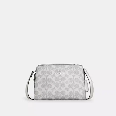 Coach Gia Crossbody Bag In Signature Canvas In Gray