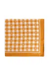 Coach Gingham-print Logo-print Scarf In Multi