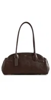 Coach Glazed Leather Empire Carryall 34 Maple In Brown