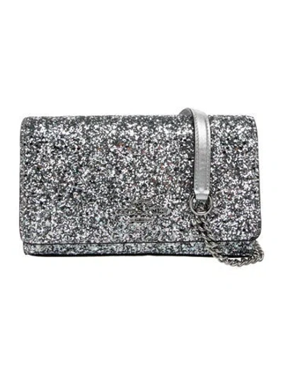Pre-owned Coach Glitter Clutch In Silver