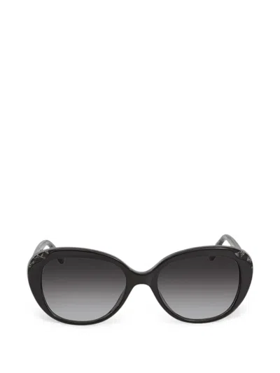 Coach Glitter-detail Signature C Sunglasses In Black