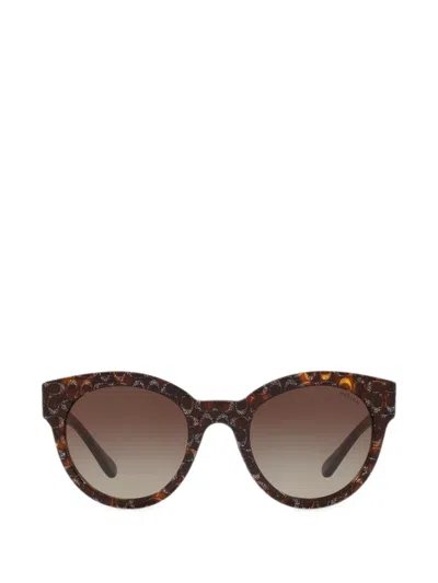 Coach Glitter-effect Tortoiseshell Sunglasses In Multi