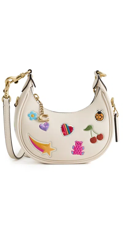 Coach Glovetan Leather Jonie Bag With Sticker B4/chalk Multi