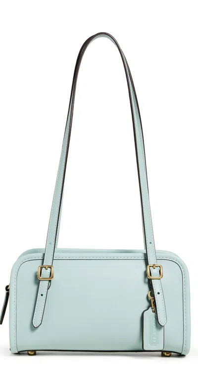 Coach Glovetanned Leather Swing Zip Bag 20 B4/light Blue