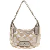 COACH COACH /GOLD CANVAS AND LEATHER KRISTIN HOBO