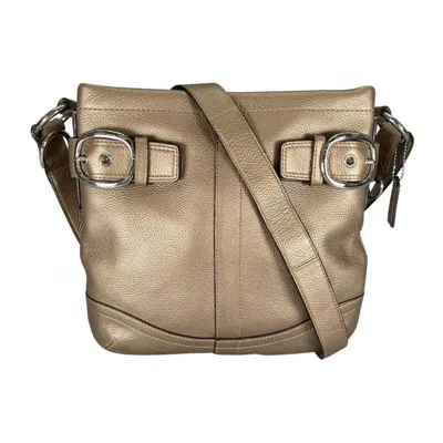 Pre-owned Coach Gold Leather Shoulder Bag ()