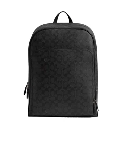 Coach Gotham Backpack In Signature Canvas In Charcoal