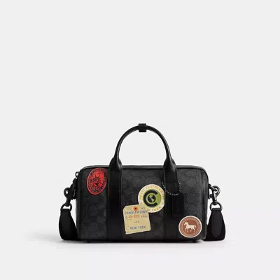 Coach Gotham Duffle Bag 24 In Signature Canvas With Patches