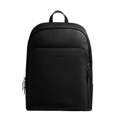 Coach Gotham Leather Backpack In Black
