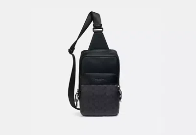 Coach Gotham Pack In Signature Canvas In Black