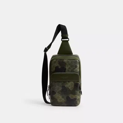 Coach Gotham Pack In Signature Camo Print In Green