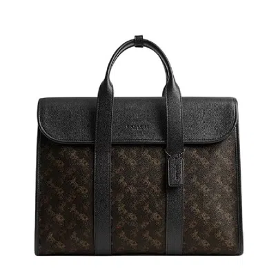 Coach Gotham Portfolio With Horse And Carriage Print In Brown