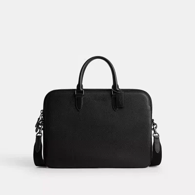 Coach Gotham Slim Briefcase In Black