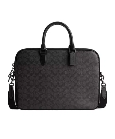 Coach Gotham Slim Briefcase In Black
