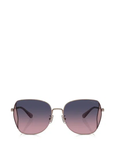 Coach Gradient Geometric-frame Sunglasses In Pink