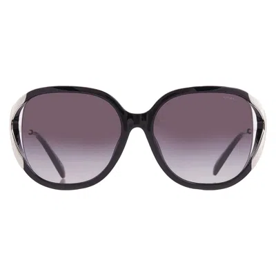 Coach Gradient Grey Oval Sunglasses Hc8396u 50028g 56 In Black