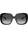 Coach Gradient-lenses Square-frame Sunglasses In Black
