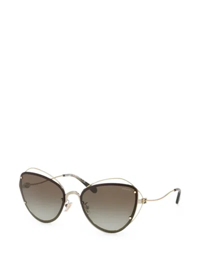 Coach Gradient-lens Cat-eye Sunglasses In Gold