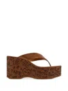 Coach Graffiti-print Wedge Slides In Multi