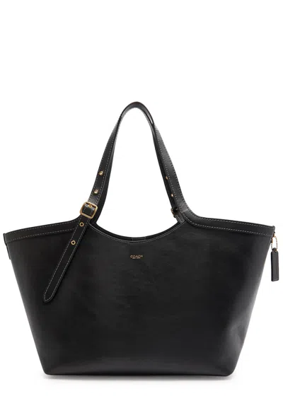 Coach Gramercy Grained Leather Tote In Black
