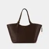 Coach Womens Maple Gramercy Branded Leather Tote Bag In Brown