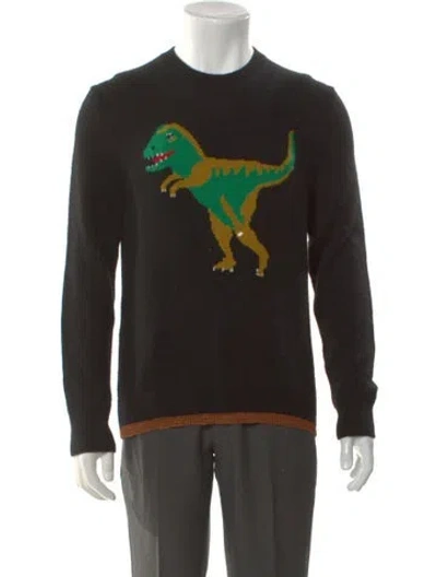 Pre-owned Coach Graphic Print Crew Neck Pullover In Black