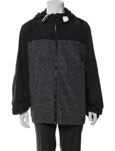 Pre-owned Coach Graphic Print Jacket W/ Tags In Black