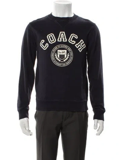 Pre-owned Coach Graphic Print Scoop Neck Sweatshirt In Gray