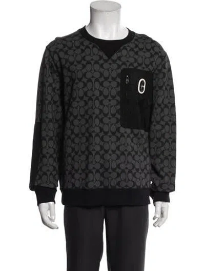 Pre-owned Coach Graphic Print Trucker Jacket In Gray