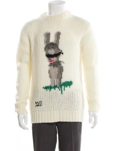 Pre-owned Coach Graphic Print Turtleneck Pullover In Neutral