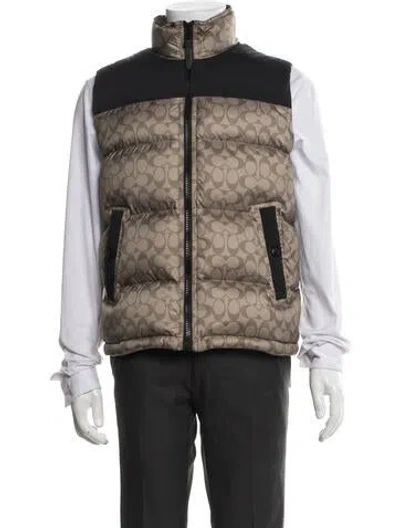 Pre-owned Coach Graphic Print Vest In Neutrals