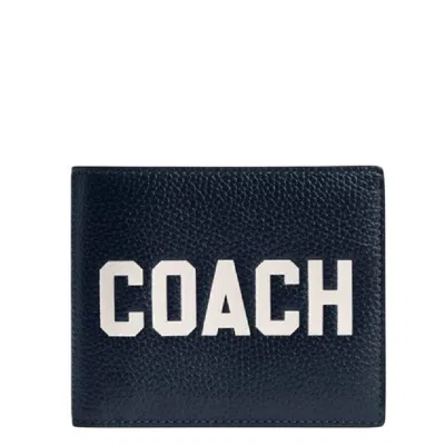 Coach Graphic Three In One Leather Wallet In Blue