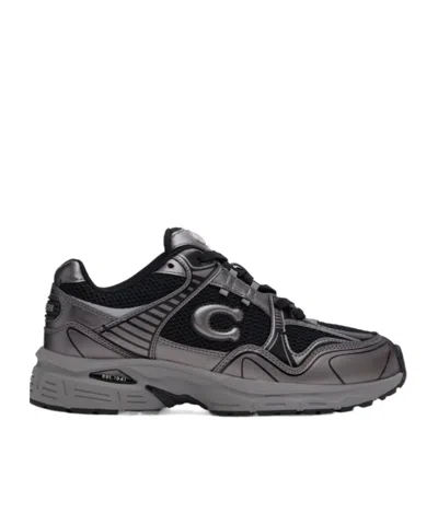 Coach Gray  Black C301 Sneakers In Ancient Zinc/black