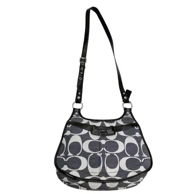 Pre-owned Coach Gray Canvas Shoulder Bag ()