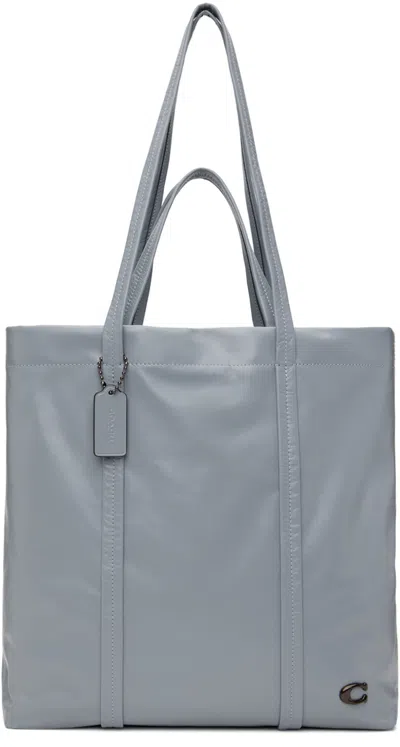 Coach Gray Hall 33 Tote In Grey Blue