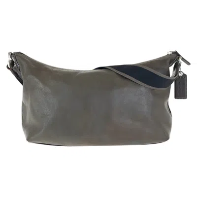 Pre-owned Coach Gray Leather Shoulder Bag ()