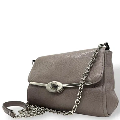 Pre-owned Coach Gray Leather Shoulder Bag ()