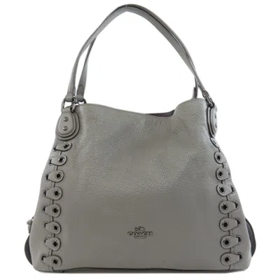 Pre-owned Coach Gray Leather Tote Bag ()