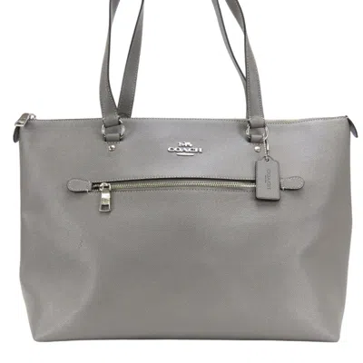 Pre-owned Coach Gray Leather Tote Bag ()