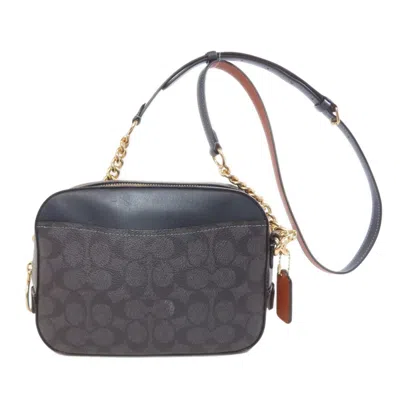 Pre-owned Coach Gray Navy Pvc Shoulder Bag ()