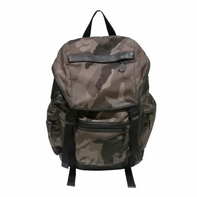 Pre-owned Coach Gray Nylon Leather Backpack ()