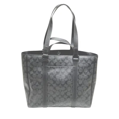 Pre-owned Coach Gray Pvc Leather Tote Bag ()