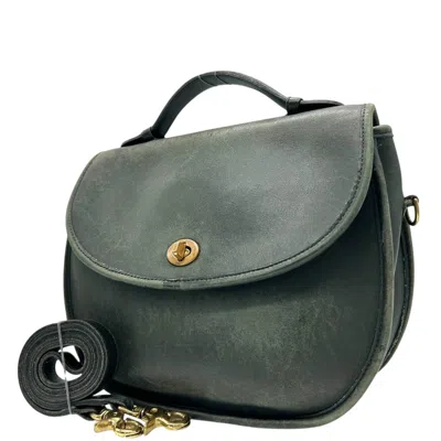 Pre-owned Coach Green Leather Handbag Shoulder Bag ()